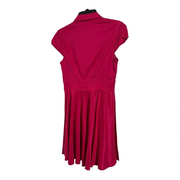 **SOLD** Betsy Johnson Cap Sleeve Fit & Flare Pink Cotton Dress Size 6 NWOT - Picture 3 of 4